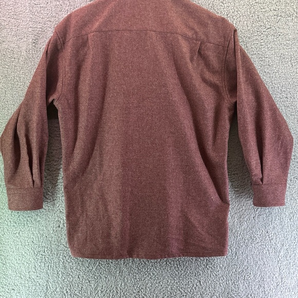 Pendleton Men’s Lodge Shirt 100% Virgin Wool Red Button Up Shirt Size S - Picture 5 of 9